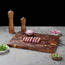 Talenan Kayu Rosewood Berkualitas Tinggi - Talenan Persegi Panjang Kayu Solid untuk Dapur, Cocok untuk Daging, Keju, Roti | Permukaan dengan Tekstur Serat Alami | Talenan Bergaya untuk Penggunaan di Rumah dan Profesional, Talenan Serbaguna | Desain Kayu Alami | Permukaan Halus, Cocok untuk Tahun Baru Imlek, Paskah - View 4