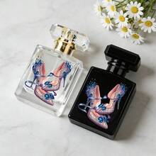 1.69oz Glass Spray Bottle, Refillable Mini Perfume Atomizer, Empty Travel Bottle With Ornate Dreamy Printed Cosmetic Container. A Perfume Set Suitable For Office, Dates, Leisure, And Entertainment Occasions, And An Ideal Choice For A Surprise Perfume - 50ml - View 5