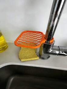 3 piezas Organizador de fregadero impreso en 3D - Estante multifuncional de PETG para esponjas, cepillos y paños de cocina, con marco reforzado, para secar paños, fácil de limpiar, soporte para esponjas, jabón y cepillos, accesorios de cocina - A - Ver 2