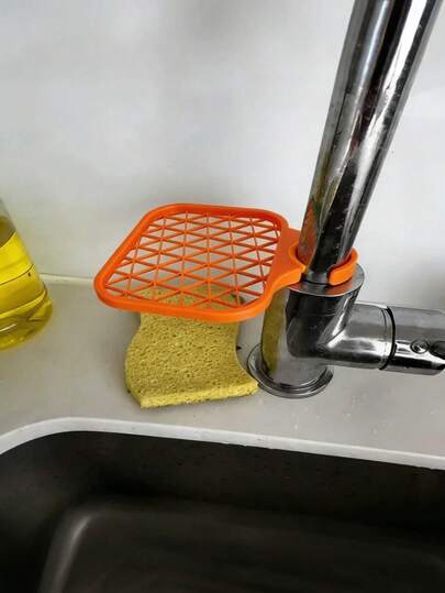 3pcs 3D Printed Sink Organizer Rack - PETG Multifunctional Sponge, Brush And Dishcloth Storage, Reinforced Frame, Dishcloth Drying Rack, Easy To Clean, Sponge Soap Brush Holder, Kitchen Accessories