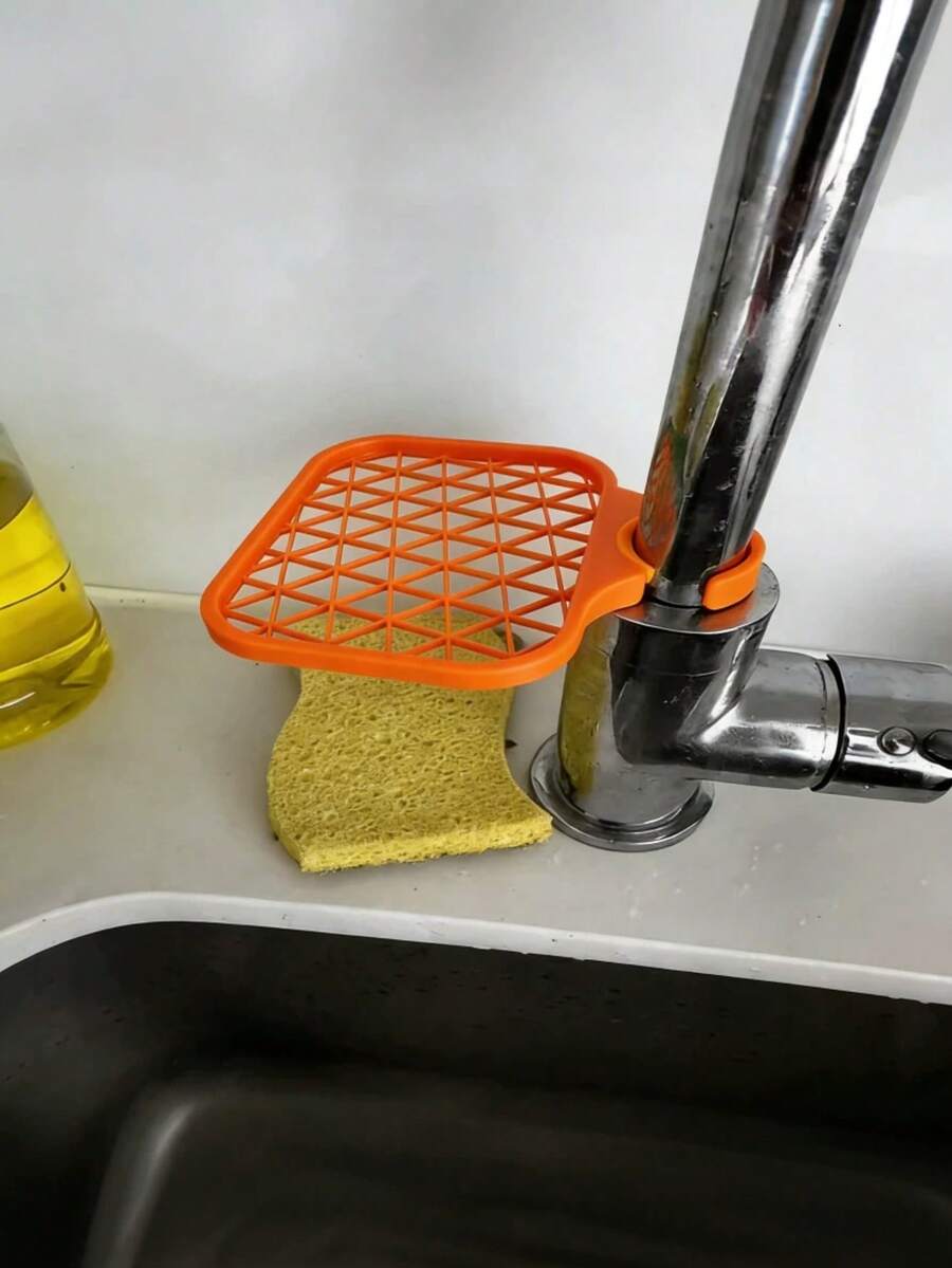 3 piezas Organizador de fregadero impreso en 3D - Estante multifuncional de PETG para esponjas, cepillos y paños de cocina, con marco reforzado, para secar paños, fácil de limpiar, soporte para esponjas, jabón y cepillos, accesorios de cocina