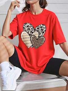 GiftLetras Casual Polyester T-Shirt Office Home Sport Soft - Rojo - View 7