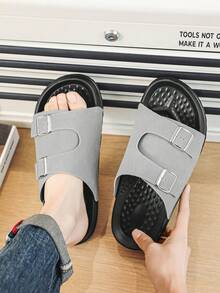 Men's Casual Slip-On Slippers, Comfortable And Non-Fatiguing - Grey - View 3