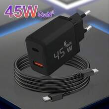 45W USB-C Charger, USB-C PD+QC Dual Port Fast Charging Adapter, Compatible With IPhone 17 16 15 Pro Max, Galaxy S25 Ultra S24 S23 S22 - EU C Type Plug(220-240V) - View 7