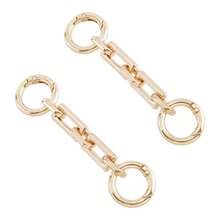1Pc/2/3Pcs Bag Extension Chain Gold/Silver Color Optional Modification Accessory Chain Metal Texture Extended Chain Compatible With Underarm Bag Crossbody Bag Shoulder Strap Extension Buckle - Multicolor - View 8