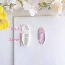 Spring & Summer Series Flower Shaped Embossing Clay Sculpting Tool, Elegant Design Mold, Suitable For DIY Earrings And Jewelry Making, Handmade Earring Design, Creative Soft Clay Crafting - White - View 6