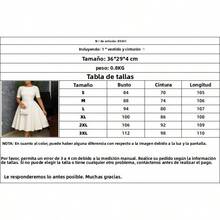 Vestido de fiesta elegante para mujer, cuello redondo y manga corta - Rosa + Cinturón - Ver 5