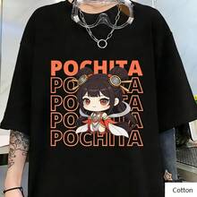 Camiseta UniS1ex Cla1ssic Honor of Kings Diao CH1an con estampado gráfico de personajes, transpirable y suave. Camiseta de algodón suave de 220 g, ideal para hombres y mujeres. Confeccionada con un tejido premium, duradero y agradable al tacto, se adapta a todo tipo de cuerpo y es perfecta para el uso diario. Camisetas casuales ligeras y transpirables, conjuntos elegantes para otoño, ideales para el día a día, actividades al aire libre, viajes, vacaciones y fiestas temáticas durante todo el año. - Negro - Ver 1