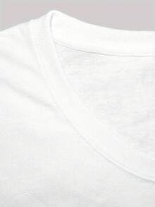 Women's T-Shirt With A Soft Floral Print – Relaxed Fit, Short Sleeves, Round Neck, Black With Blue And Pink Floral Pattern, Breathable And Machine Washable, Casual Leisurewear, Comfortable Top For All Seasons, The Choice Of Fashion Lovers, A Must-Have For Spring, A Favorite Piece For Fashion-Conscious Women, Printed Blouse, Women's Top, T-Shirt For Women, Graphic T-Shirt For Women - White - View 3