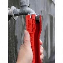 1 pieza Llave de 5 en 1 para abrazaderas de manguera de radiador de servicio pesado - Construcción de plástico resistente, diseño de una sola pieza con enchufe pentagonal y cabeza de enchufe pentagonal - llave inglesa de baño - Ver 4