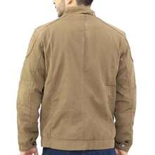 Men's Twill Jacket, Fully Lined With Faux Fur, With A Removable Hood. - Rust Brown - View 3