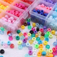 Approx. 200pcs (Loose Beads) / 480pcs (Set Box) / 1920pcs (4-Piece Set Box) + 1 Box Of Letter Beads, Horse Beads, Barrel Beads, Kandi Beaded Bracelet Jewelry Making Kit, For Handmade DIY Bracelets, Necklaces, Earrings, Bracelets, Jewelry, Crafts, Gifts (Random Colors) - Multicolor - View 5