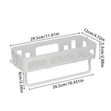 1 pieza Estantería de pared para especias y organizador de almacenamiento de cocina - Herramienta organizadora esencial para gabinetes y cocinas - Estantería para especias de alta capacidad y estantería de almacenamiento de utensilios - Estantería de almacenamiento ahorradora de espacio y multiusos - Accesorio versátil para la cocina y el baño (Adecuado para toallas de platos y frascos de especias) - multicolor - Ver 17