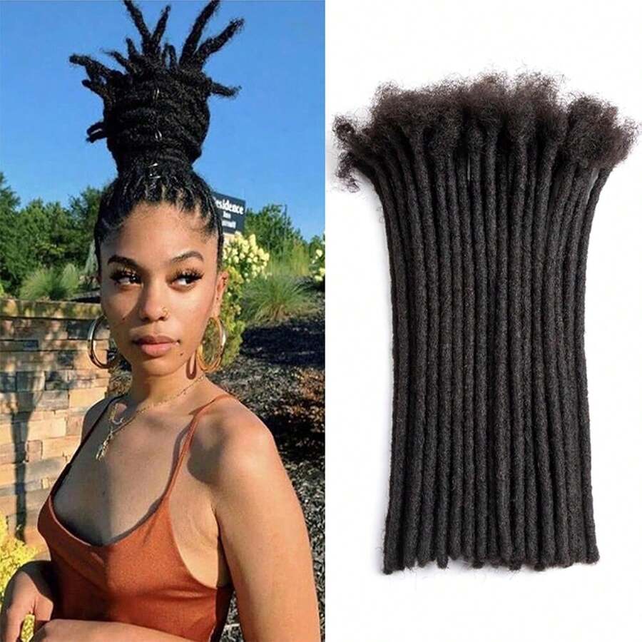 Teresa Synthetic Hair Braiding Extensions, 0.8cm Wide, 10 Inch, 15 Strands Real Hair Braiding Extensions - Black - View 1