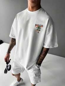 Compatible With The Manfinity Dauomo Men's Cartoon Print Crew Neck Short Sleeve T-Shirt, For Summer. - Multicolor 3 - View 2
