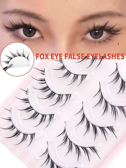 5 Pairs Cartoon Segmented False Eyelashes, Designed To Be Natural Looking And Delicate. Reusable And Easy To Remove Makeup. Suitable For Daily Wear And Various Occasions, Easy To Apply.