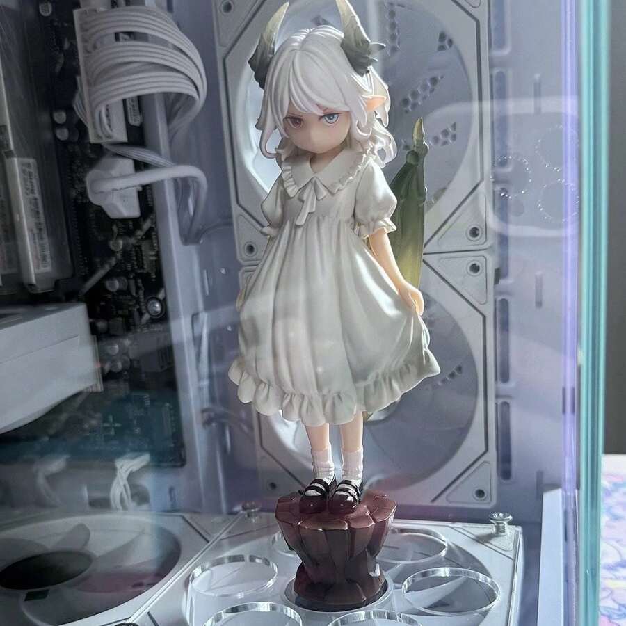 New Light Nightmare Twin Angry Dragon Girl Kanna-Chan Figure - Cute Maid Anime Ornament - Multicolor - View 1