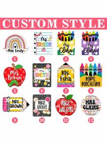 1pc Personalized School Teacher Acrylic Magnet, Custom Teacher Name & Title Magnet, Teacher Appreciation Gift From Student, Back To School Teacher Gift, Classroom Whiteboard Magnet, Preschool/Elementary Teacher Magnet - Multicolor - View 4