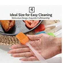 1/3/5/10 pièces Pinceau de bâtonnage en silicone détachable, pinceau à huile résistant à la chaleur avec tête amovible, facile à nettoyer, pour barbecue, cuisson, cuisine, friteuse à air, camping et pique-nique - A - Voir 4