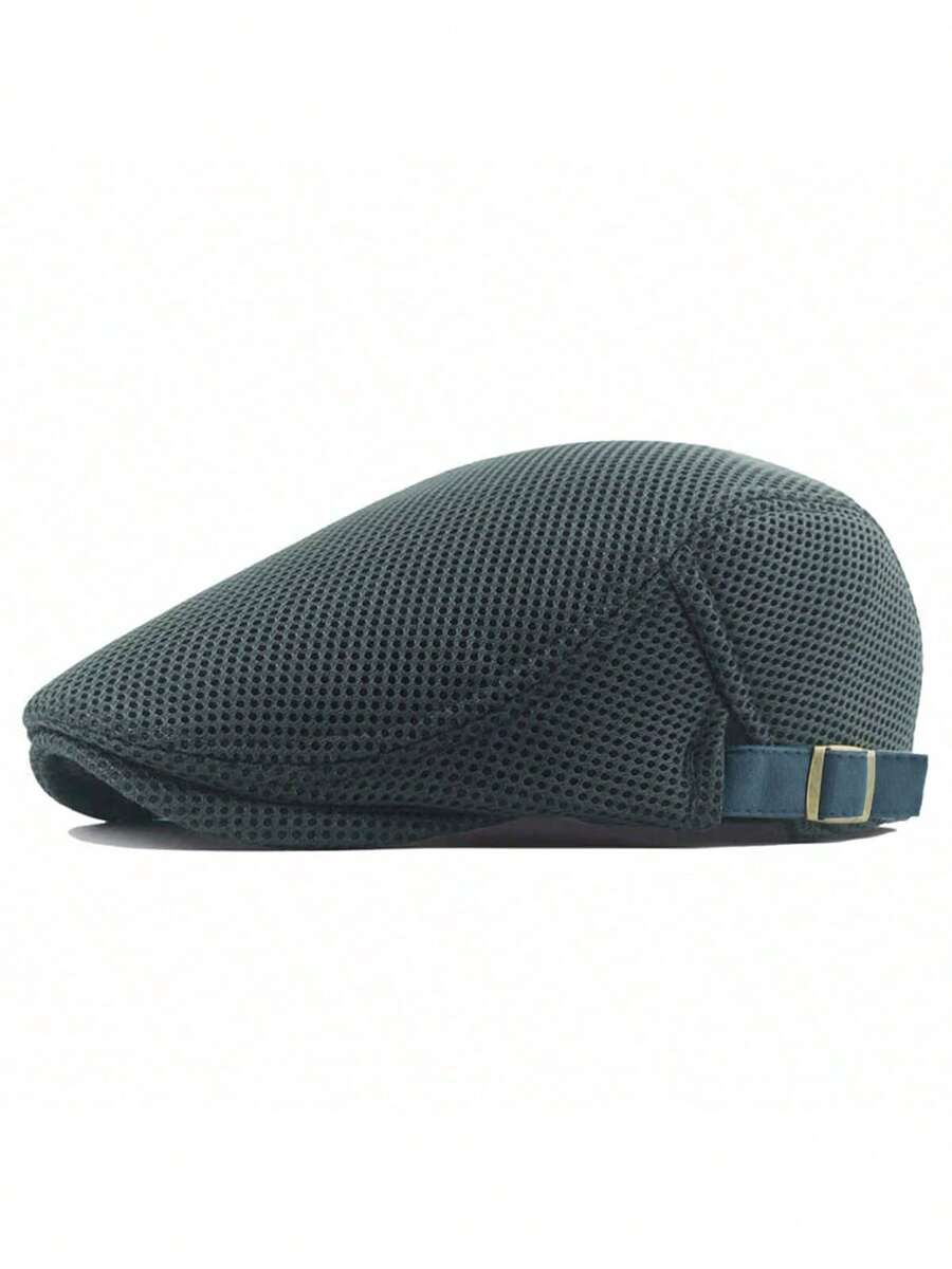 Men's Solid Color Newsboy Cap,Beach,Holiday - Dark Grey - View 1