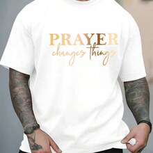 Printed T-Shirt For Men And Women - 白色 - 查看 1