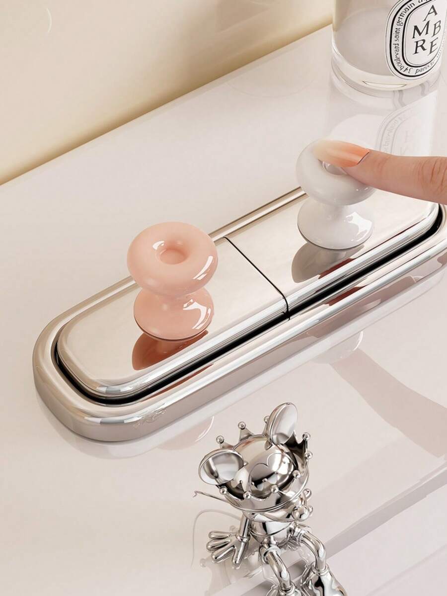 2pcs Donut Shaped Toilet Flush Button Extender, Nail Protector Flush Press Tool, Universal Bathroom Accessory, Easy-Press Design For Long Nails, Practical Helper For Daily Home Toilet Use