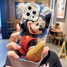 Disney Mickey Mouse Phone Case, "MEGA AIR" Protective Cover. Compatible With IPhone 17, 16, 15, 14, 13, 12, 11 Pro Series And Galaxy S22, S23, S24, S25 Models, Featuring A Close-Up Of Mickey Mouse In Plush Texture Against A Blue Sky Background With Clouds, Perfect For Classic Disney Fans, Ideal For Birthdays, Holidays, Anniversaries, Graduation Gifts, Or Any Special Occasion To Surprise Family, Friends, Classmates, And Loved Ones. - màu đen - Xem 5