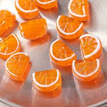5pcs Exquisite Glass Beads, Handmade Fruit Decor Beads, Suitable For DIY Bracelet, Necklace And Jewelry Making Accessories - Orange - View 6