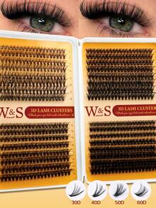 Waloshow Bộ 600-640 sợi mi giả D-Curl dạng chùm, độ dày 10D, 20D, 30D, 40D, 50D, 60D, 80D, 100D, phù hợp cho người mới bắt đầu, mi giả dày và mềm mại, tự làm theo kiểu ghép sợi, bao gồm keo, chất làm kín, nhíp, có thể tái sử dụng. - màu đen - Xem 14