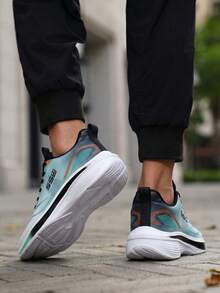 Men's Breathable Mesh Running Shoes,Lightweight Shock Absorbing Athletic Sneakers,Casual Lace-Up Sport Shoes For Workout,GymOutdoor Walking,Daily Wear - Mint Green - View 5