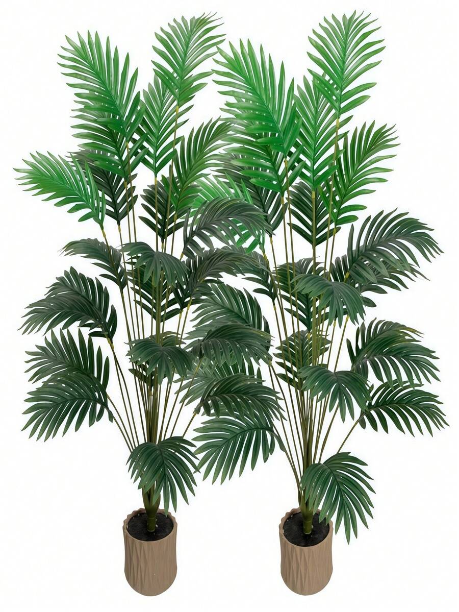Bộ cây nhiệt đới nhân tạo cỡ lớn 60-120cm (bao gồm chậu), cây dừa giả cao và lá trông như thật, thích hợp trang trí trong nhà/ngoài trời, sảnh khách sạn nghỉ dưỡng, nhà hàng, quán cà phê, phòng khách phong cách Bali và Boho, góc phòng ngủ, tiệc mùa hè, phông nền đám cưới, nhà cửa, văn phòng, trang trí trung tâm thương mại, điểm nhấn cây xanh quanh năm. - màu xanh lá - Xem 1