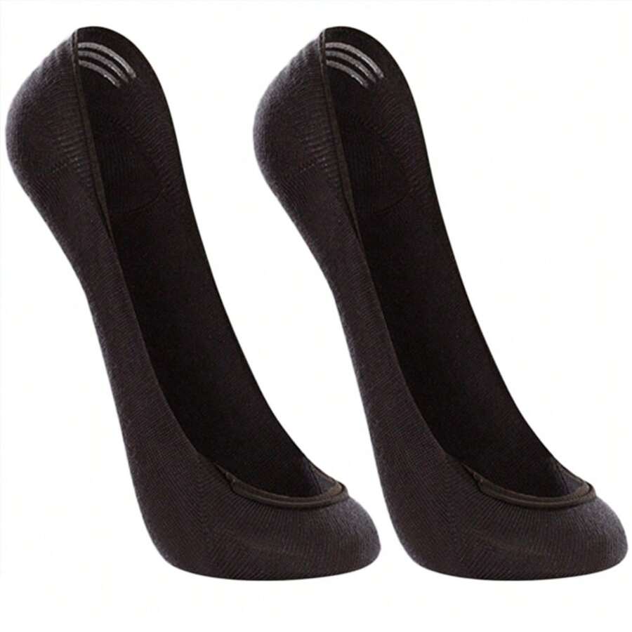 Kit Of 2 Lupo Basic Seamless Slipper Socks With Silicone 03287-088 - 黑色 - 查看 1