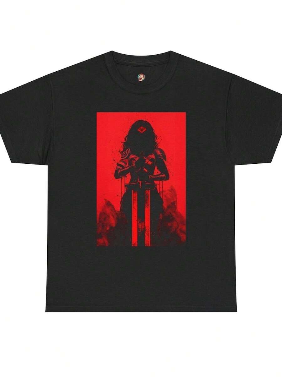 Camiseta con Gráfico de la Mujer Maravilla Absoluta - Negro - Ver 1