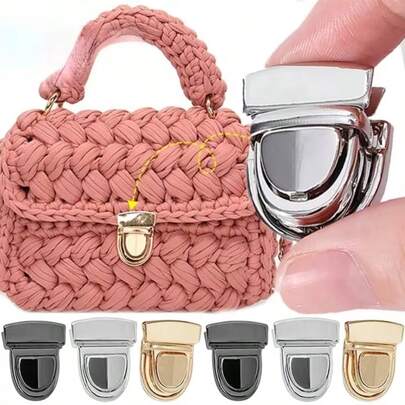 Cierre de metal, clip de bolsa, botón de cierre para bolso de hombro, cartera, bolso de mano, decoración de embalaje, fabricación de carteras, fabricación de carteras DIY