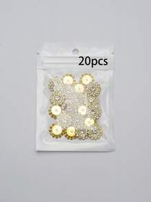 20/50/80/120pcs Set Rhinestone Beads, Fashionable White Rhinestone Decorative Beads For Jewelry Making, Suitable For Crafts - 14mm White Diamond - View 12