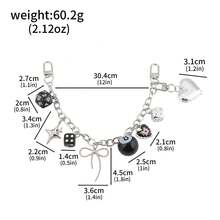 1pc Detachable Pant Chain With Dice & Heart Charm, Adjustable Streetwear Jeans Accessory Gift - Multicolor - View 14