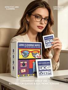 100pcs Anti-Fog Glasses Cleaning Wipes, Wet Wipes, Anti-Fog Agents, Disposable Lens Cleaning Cloth, Camera Lens, Long-Lasting Cleaning Wet Wipes For Computer Screen, Mobile Phone Screen, Mirror, Glass, Travel Essential - Multicolor 3 - View 2