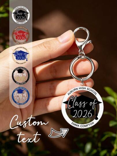 Customized Acrylic Graduation Keychain / Personalized 2026 Graduation Key Ring / Graduation Gift /Custom Keychain/Bag Charms/Customizable Things/Key Chain/Graduation Gifts/Graduation Gifts/Graduation Party Supplies 2026/ Graduation Cap Commemorative Accessory