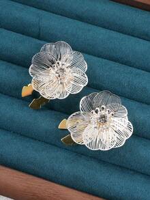 2 Cubiertas de botón con flor calada exquisita, gemelos de strass desmontables, decoración de botón de camisa/vestido de metal floral elegante para hombres y mujeres, juego de botones ligero adecuado para bodas, ceremonias de graduación, cenas y otras ocasiones, accesorios formales y regalos unisex - A - Ver 7