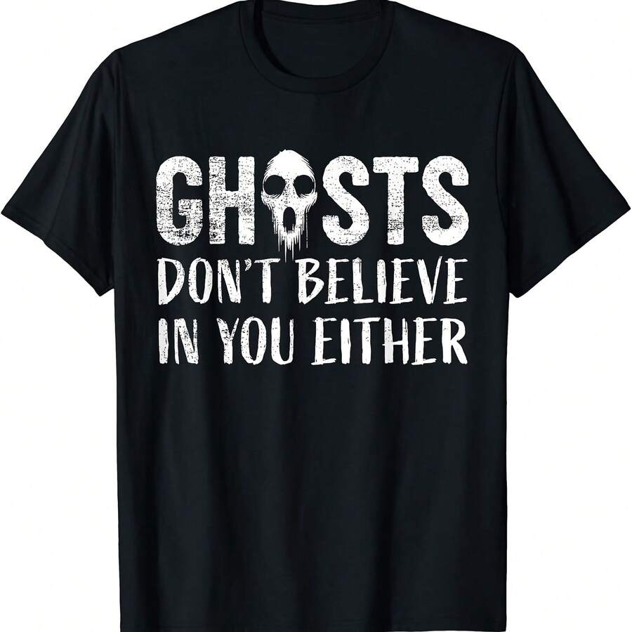 Funny Ghost Hunting Paranormal Investigator Ghosts Gift Unisex T-Shirt - Black - View 1