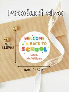 Personalized Back To School Stickers, Welcome Back Labels, First Day Of School Sticker Labels, Party Favor Labels, School Day Teacher File Folder Labels School Supplies - Multicolor - View 6