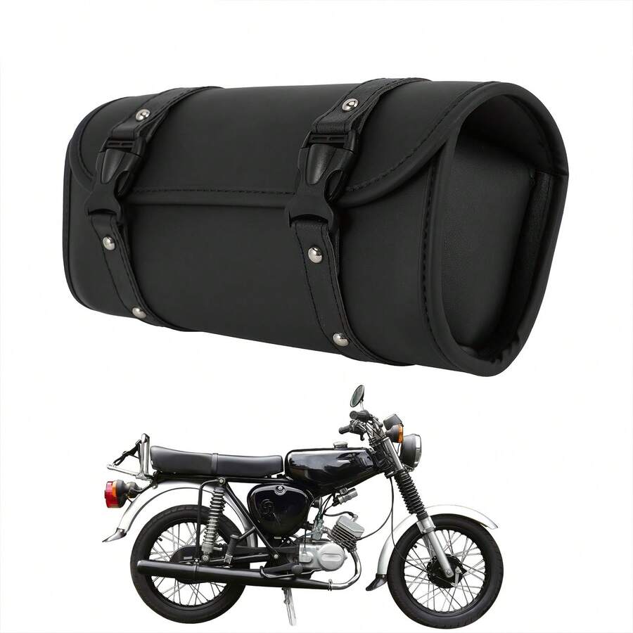 通用PU皮革摩托车前叉工具包,适用于SIMSON S51前叉车把后座储物袋、Dyna踏板车 - A - 查看 1