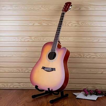 38 cm Support de guitare universel en A, support pliable pour contrebasse debout, support pour guitare acoustique/électrique, support pour instrument de musique en matériau résine multicolore, convient pour pipa, liuqin etc, utilisation à la maison/en studio/sur scène