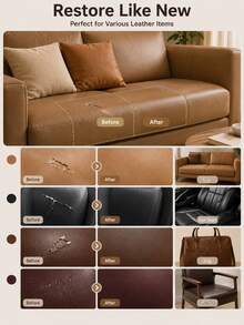50cm Wide Self-Adhesive Leather Repair Patch, Removable Large Leather Tape Suitable For Sofa, Car Seat, Furniture, Headboard, Waterproof Scratch-Resistant Soft Packaging Decoration (Multiple Colors Available) - Leather - View 3