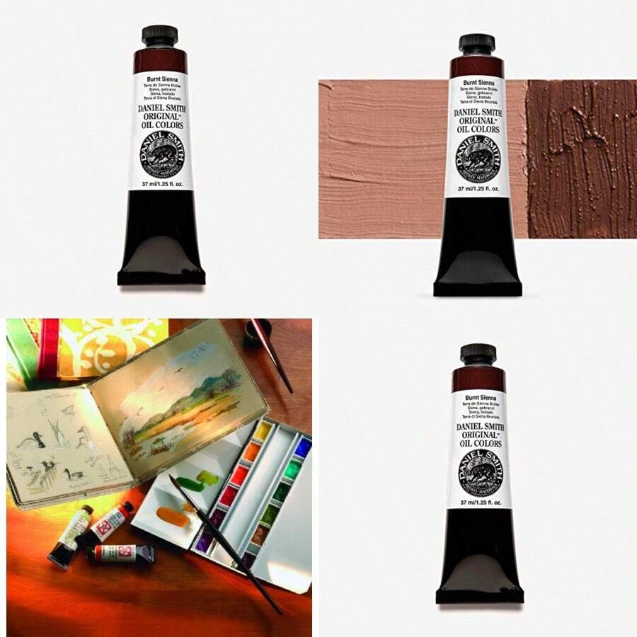Daniel Smith Original Oil Color Paint, 37ml Tube, Burnt Sienna, 284300002, 1.25 fl oz - quemada - Ver 1