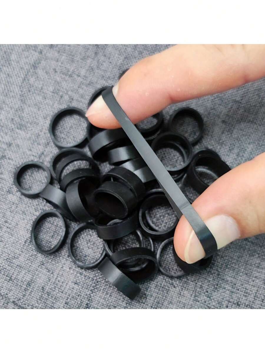 100 chiếc vòng cao su đen, dây thun co giãn, đồ dùng văn phòng và gia đình. - Nhiều màu - Xem 1