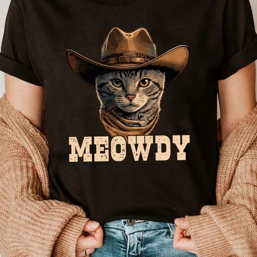 Camiseta impresa para hombres y mujeres - Negro - Ver 1