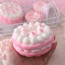 1 món đồ chơi bóp hình bánh tart mâm xôi mềm mại, chân thực, siêu mềm, đàn hồi chậm, giúp giảm căng thẳng, trang trí bàn làm việc, quà tặng cho bé trai và bé gái. - Màu Hồng baby - Xem 2