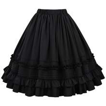 Cosplay Clothing - Retro Lace Mini Skirt In Black + Waist Belt - View 4