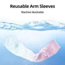 Unisex Lightweight UV Protection Cooling Arm Sleeves, Elastic Long Sleeve With Sun-Blocking And Cooling Functions, Suitable For Cycling, Sports, Outdoor Activities And Summer Use - A - View 5